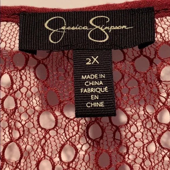 Jessica Simpson Women’s Top Ruby Flare Sleeve Size 2X New - Picture 4 of 13